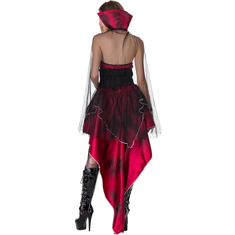 Klassisk vampyr kostume halloween hønefest gotisk blodig grevinde fancy kjole til voksne kvinder