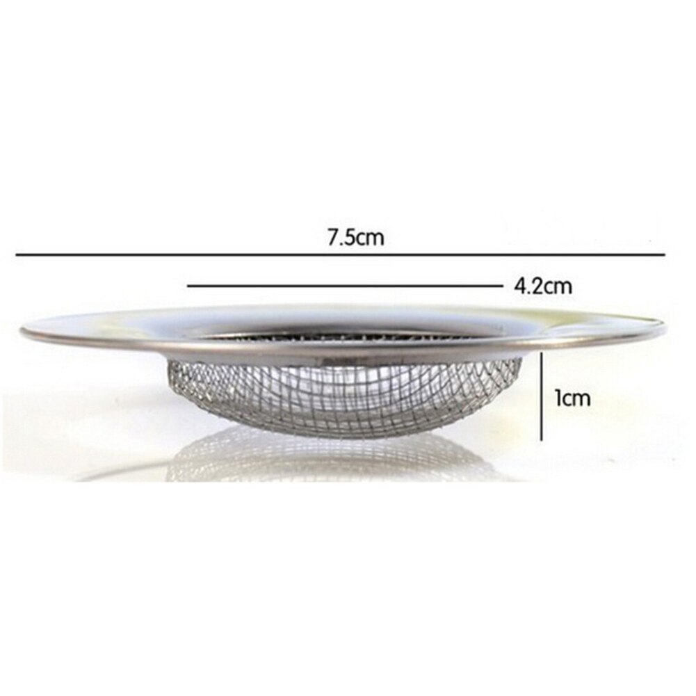 7.5cm Useful Kitchen Stainless Steel Sewer Sink Strainer Filter Drain Waste Clean sink strainer