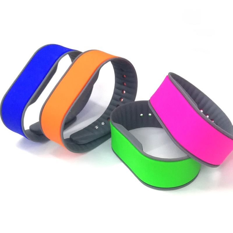 Pulsera EM 125Khz EM4100, pulsera de silicona RFID, solo lectura, Protocolo 18000-2