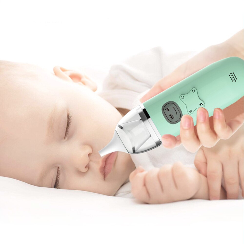 USB Baby Nasal Aspirator Electric Safe Hygienic Nose Cleaner Silicone Snot Sucker Newborn Infant Toddler Kids Music Adjustment