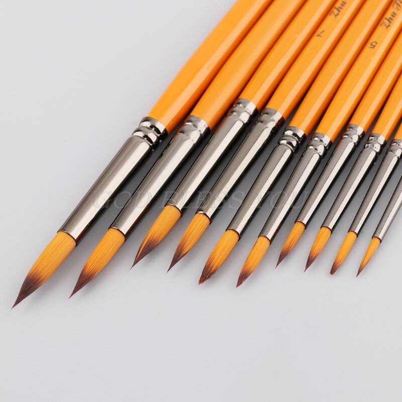 Bolígrafo muy fino pintado a mano, suministros de arte, punta de punto de dibujo, pincel de Nylon para acuarela, pintura al óleo de acrílico, artesanía,