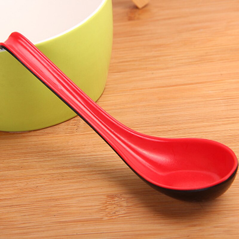2 in 1 Long Handle Soup Spoon Home Strainer Cooking Colander Kitchen Scoop Plastic Ladle Tableware Kitchen Gadgets: 2 PCS