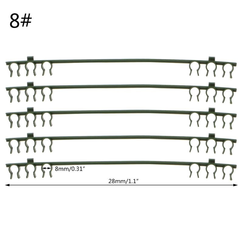 5Pcs Plastic Plant Fix Clips Rack Stem Climbing Vine Support Vegetables Farm Flowers Fruit Tied Bundle Branch Clamping Gardening: 8
