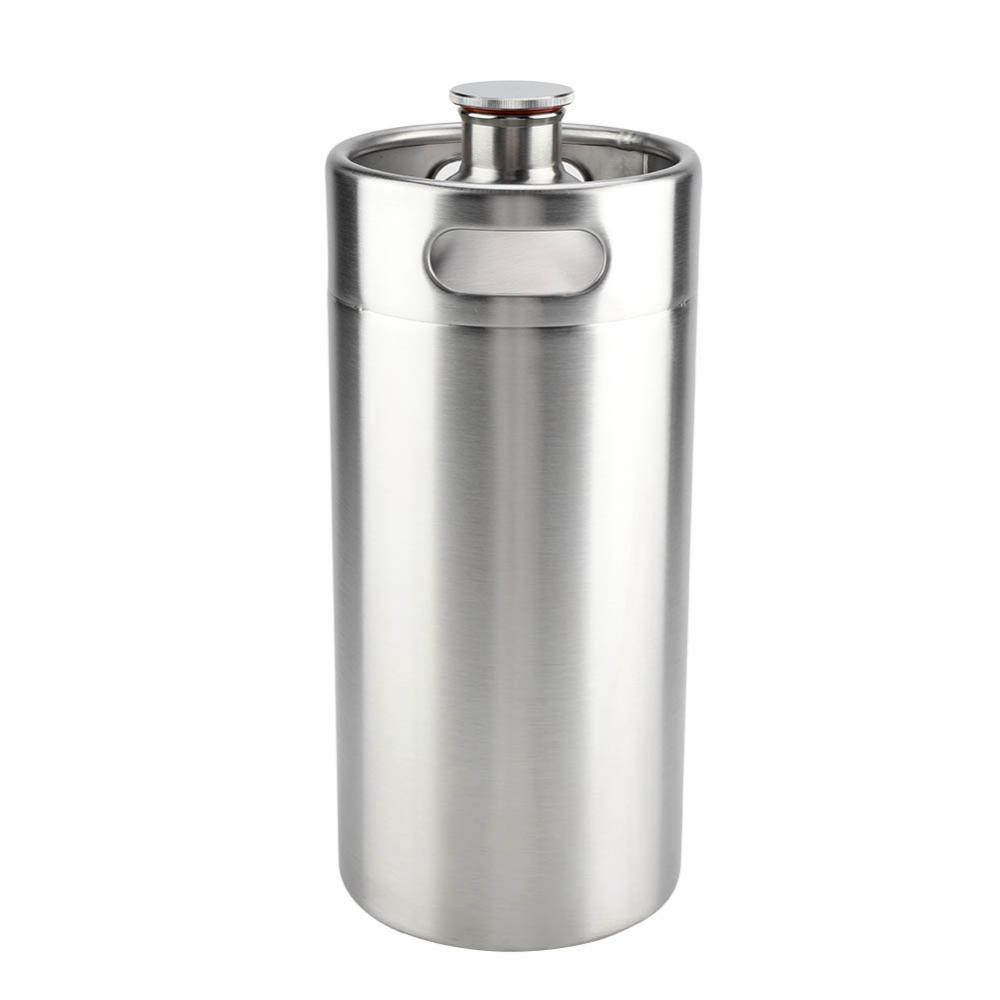 2l mini ølfade i rustfrit stål med vandhane under tryk hjemmeølbrygning håndværksøl dispenser growler mini ølfad