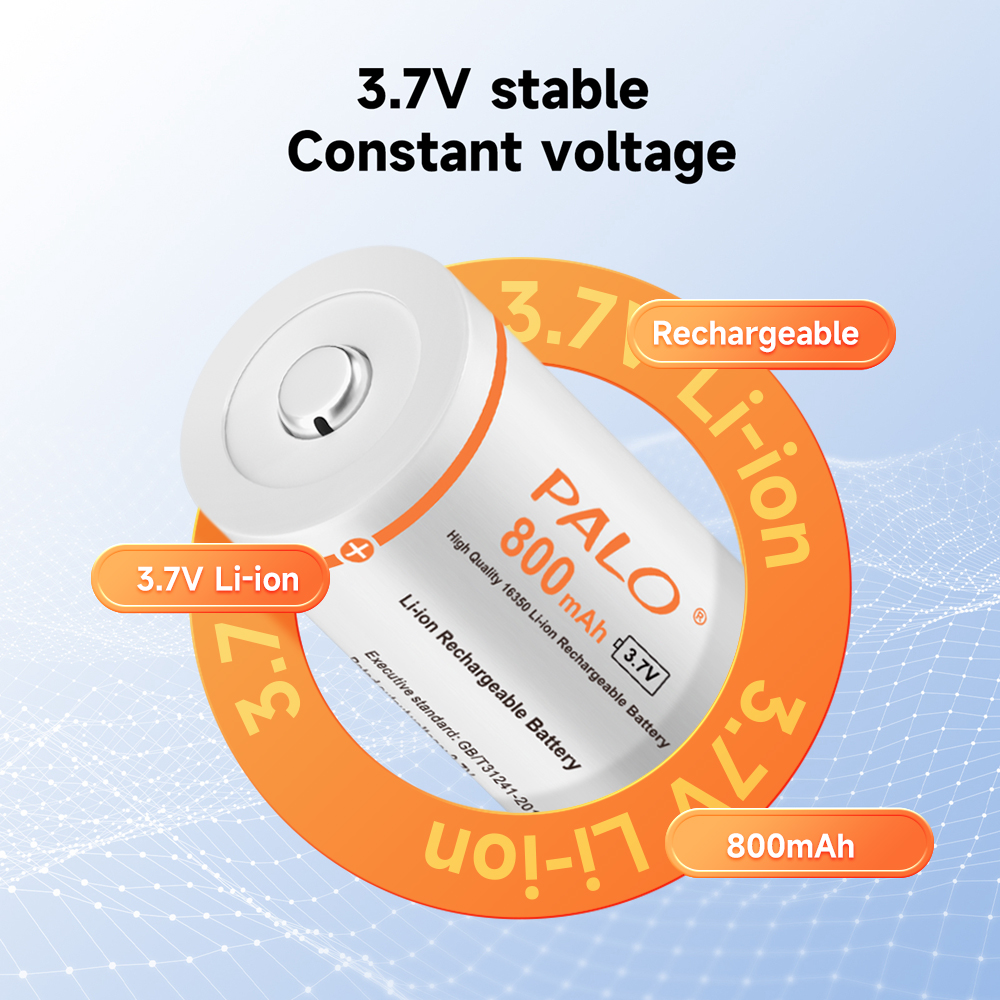 PALO 16340/16350 wiederaufladbare batterie 3,7 v 800 mAh 16340 Li-Ion batterien CR123A batterie Für LED Taschenlampe CR123 CR17345 cr123a