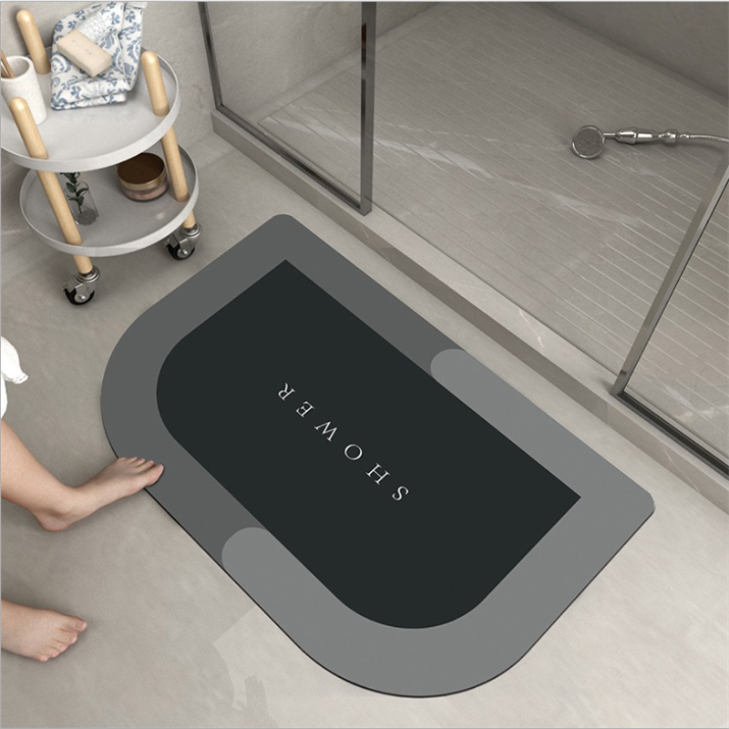 Alfombra de ducha de baño súper absorbente, juego de alfombras y alfombrillas de baño de secado rápido, alfombra antideslizante para puerta de baño, cocina, hogar, a prueba de aceite: Marrón / 2.000 mm x 3.000 mm