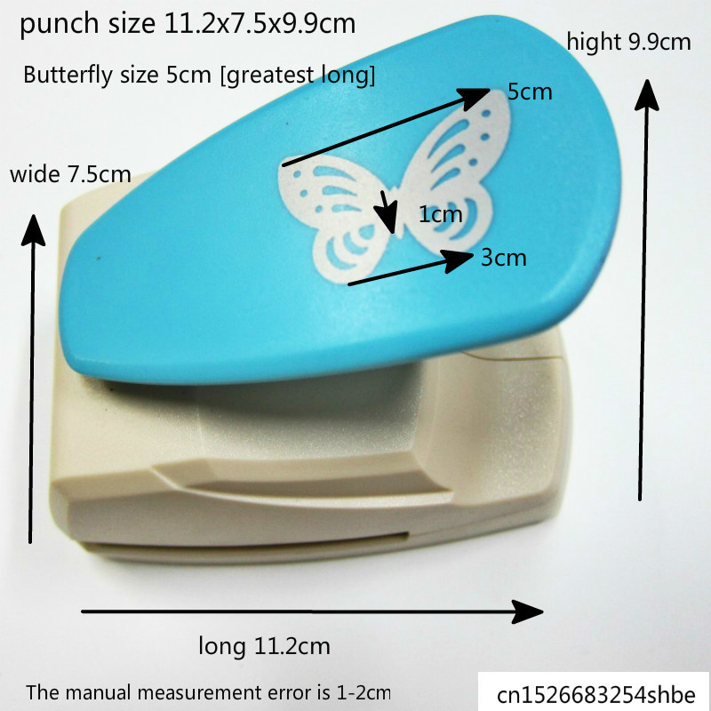 Sommerfugl størrelse 5cm håndverk hullstanser furador eva skumpuncher barneleker gjør-det-selv papirkutter maker scrapbooking pregeenhet