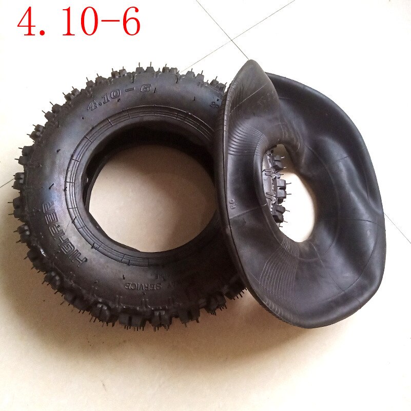 Expédition éclair 4.10-6 pneu ATV Quad Go Kart 47cc 49cc gros 12x4.10-6Tire chambre à air convient à tous les modèles