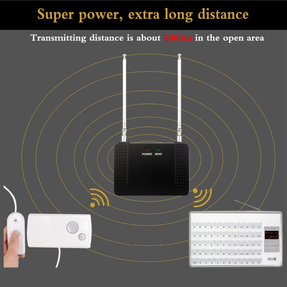 Retekess TD021 500mW 1000m RF Wireless Repeater Signal Amplifier Extender with antenna for Nurse Calling System