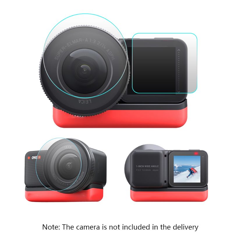 1 Juego de Protector de pantalla de película de cristal templado para Insta360 ONE R Kit 72XB