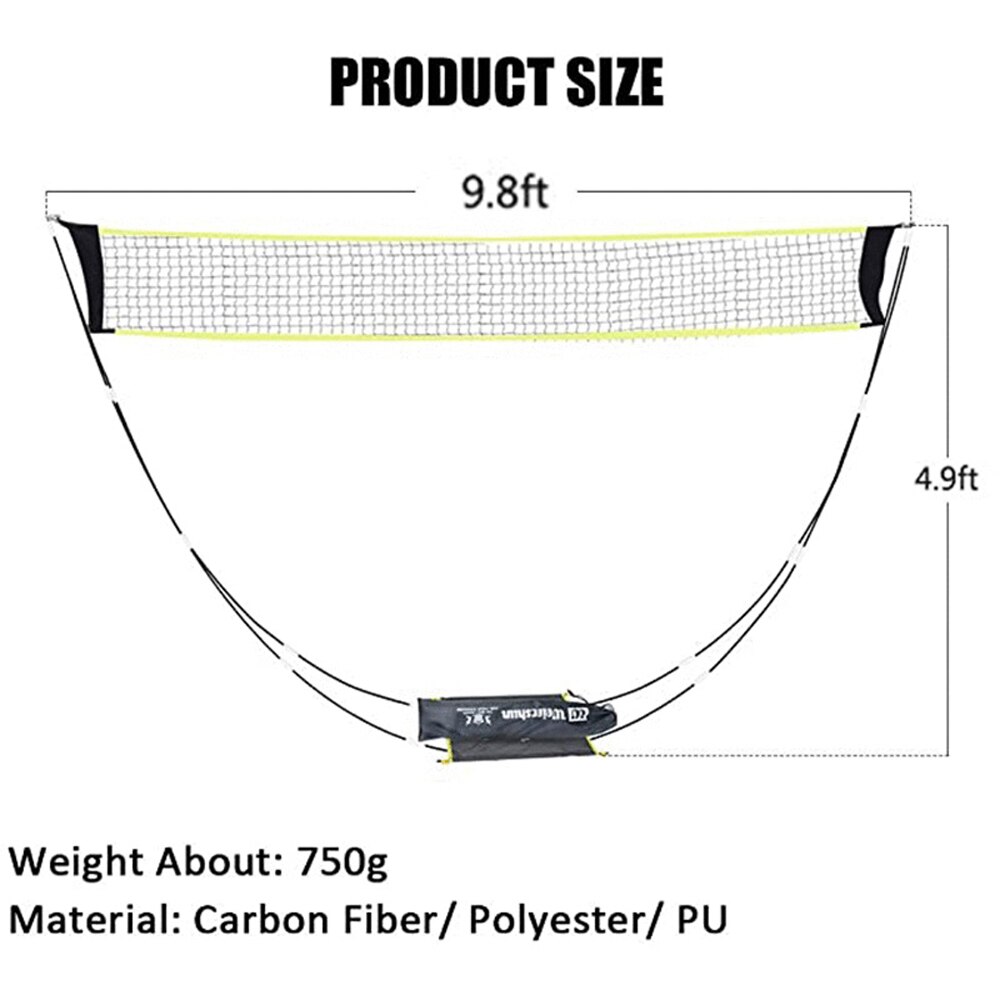 draussen Tragbare Badminton Netz Faltbare Volleyball Tennis Badminton Nylon Netz Gestell Badminton Ausrügestochen