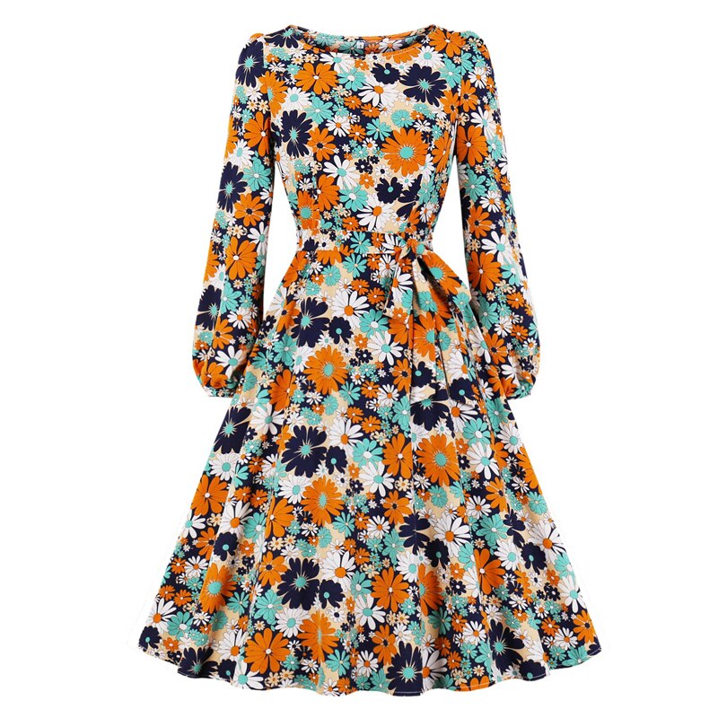 Farm Rio Bananada mini jurk met bloemenprint en strikdetail • Okergeel