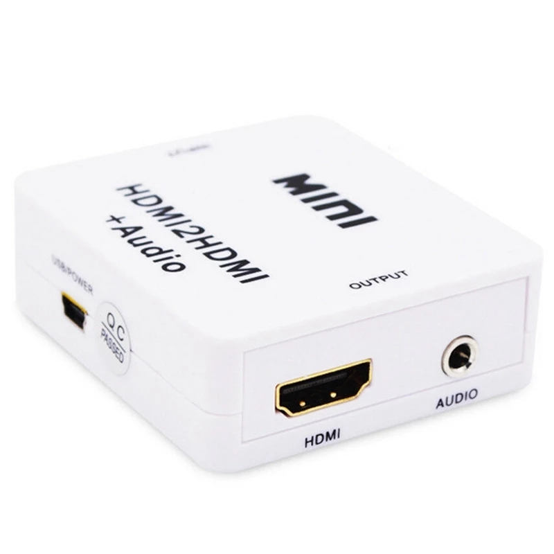 1080P Hdmi Audio-Extractor Splitter Hdmi Naar Hdmi 3.5Mm Audio-Extractor Hdmi Digitaal Naar Analoog 3.5Mm Uit Audio Voor Pc Laptop Hdtv