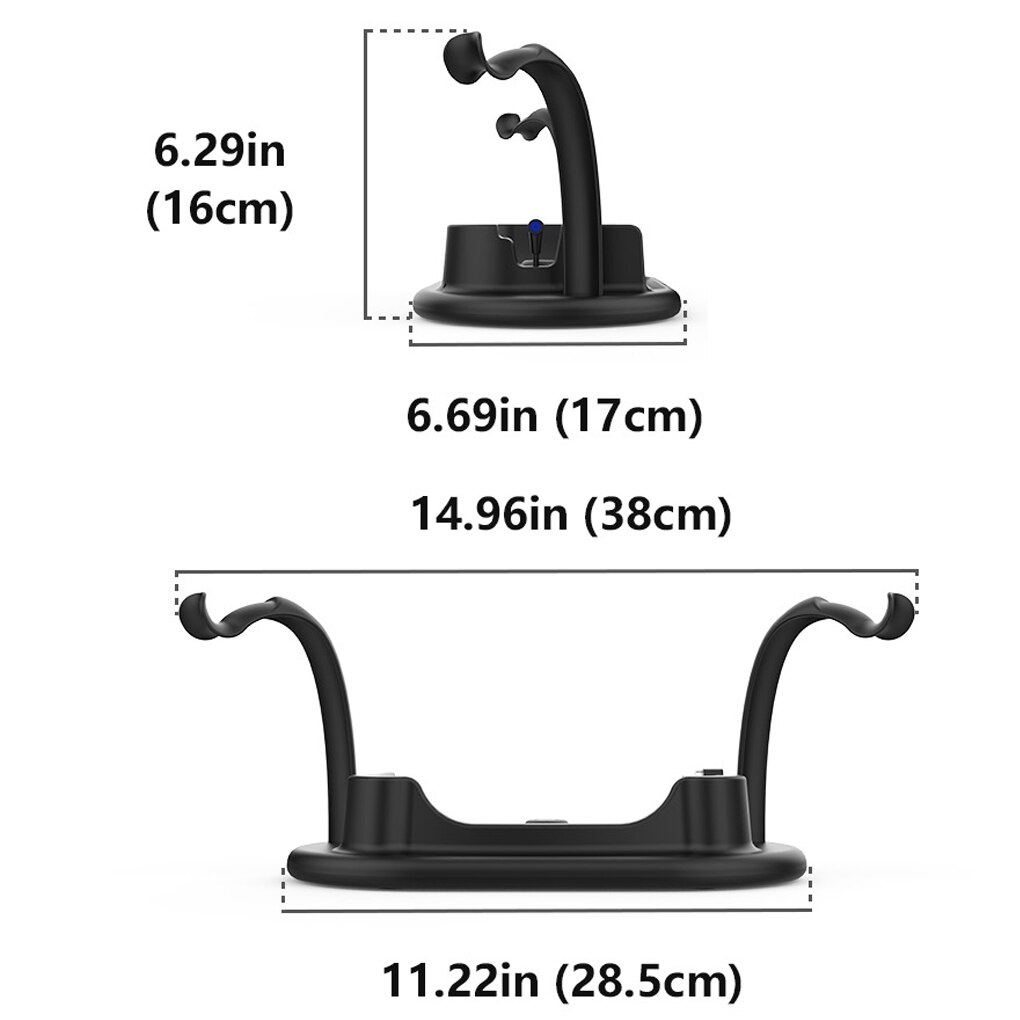 VR Headset Charging Station Display Dock Fast Speed Charger with Indicator Replacement for Oculus Quest 2 White