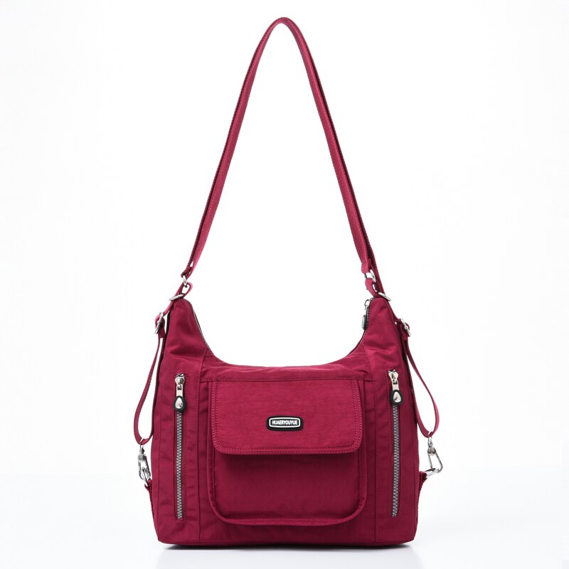 Vrouwen Schoudertas Vrouwen Postman Bag Reistas Multi-Functionele Grote Capaciteit Nylon Crossbody tas Bo: Grape purple