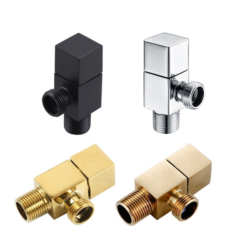 Tuqiu Durcheinander Winkel Ventil Wasser Regelventil Gebürstet Gold Ecke Ventil Schlecht Wasserhahn Wasser Ventil 1/2*1/2 Durcheinander Schwarz winkel ventile