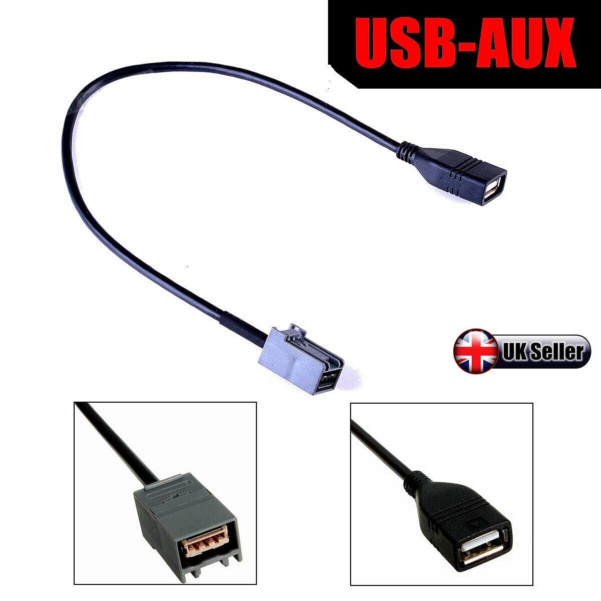 Aux USB Kabel Adapter Vrouwelijke Poort Extension Wire Voor Honda Civic Jazz CR-V Accord Stereo MP3