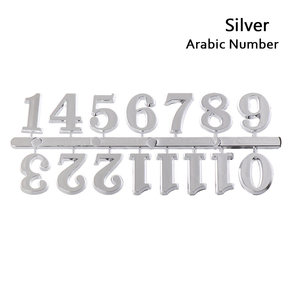 1SET BRICOLAGE Remplacement Numérique Gadget BRICOLAGE Réparation Restaurer les Anciennes Quartz Horloge Pièces Nombre Arabe Cloche Accessoires Chiffres: silver arabic number