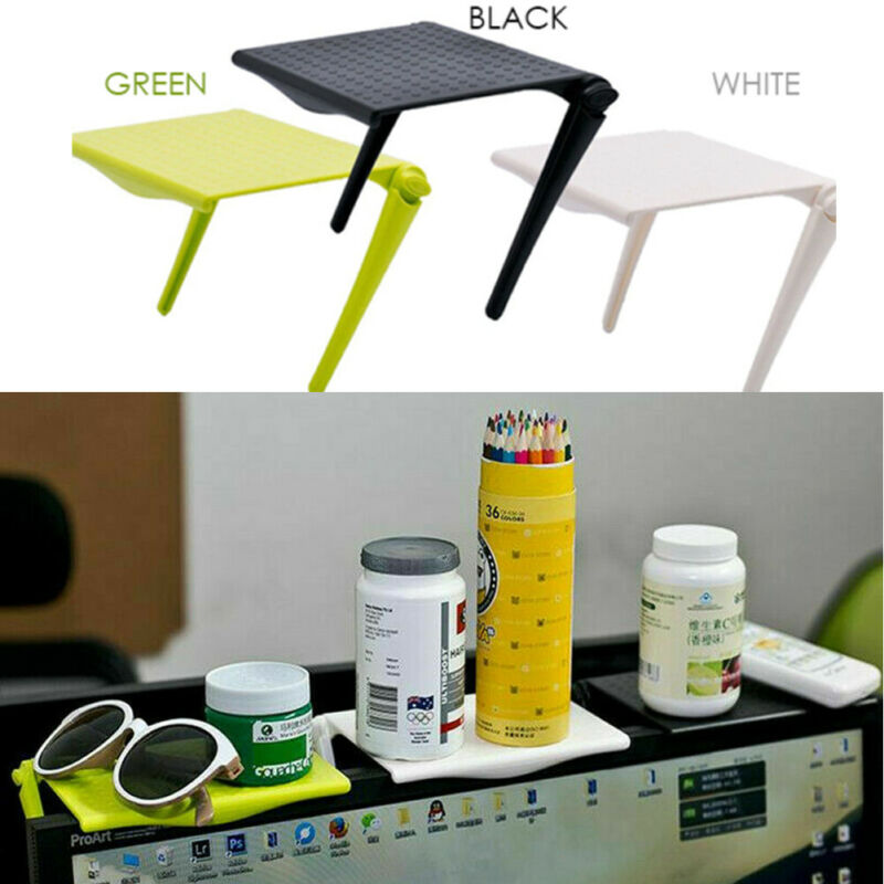 Adjustable Screen Shelf Storage Rack Clip Computer Table Desk Stand Accessories Screen Shelf Storage Rack Decoration