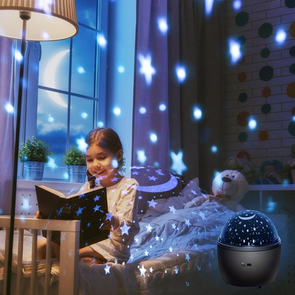 LED Projektor Nacht Licht Sternen Himmel Rotierenden Projektion Licht verträumt Rotierenden sternenklar Himmel Instrument Projektion Nachtlicht