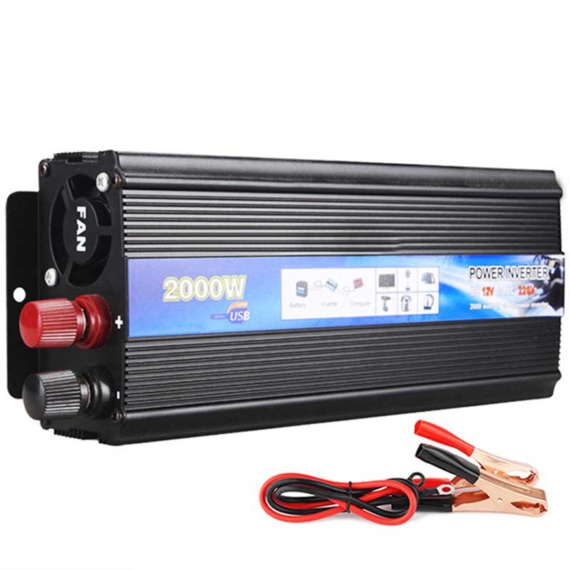 500W/1000W/2000W Car Inverter 12V 220V Power Inverter DC To AC 12V To 220V Car Voltage Converter with USB Charger: Yellow