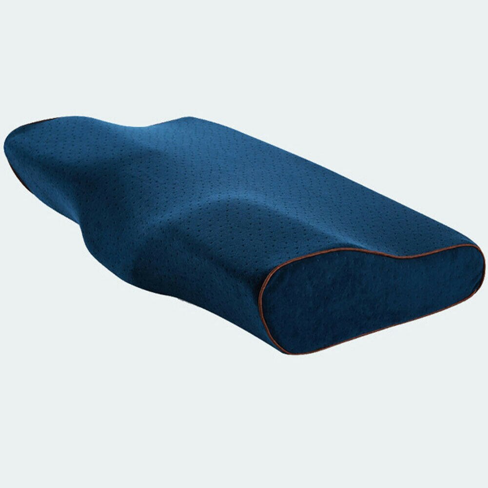 Oreiller en bambou à mémoire de forme | , orthopédique, en mousse, oreillers, voyage, Almohada, cervicales, Kussens, Poduszkap: Navy Blue