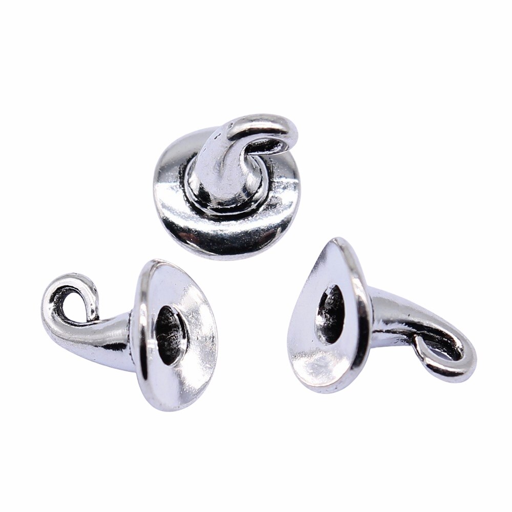 WYSIWYG 10pcs 10x10mm Antique Silver Color Wizard Hat Charms Witch Hat Charms For Jewelry Making DIY Jewelry Findings