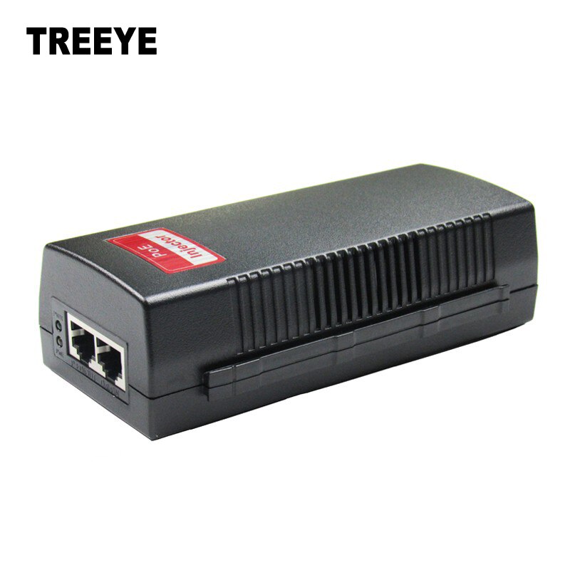 Gigabite 30W POE Injector gigabit POE Power Supply Adapter Compatible W/T IEEE802.3at/af Output DC48V 0.625A 30W 4,5(+)/7,8(-)