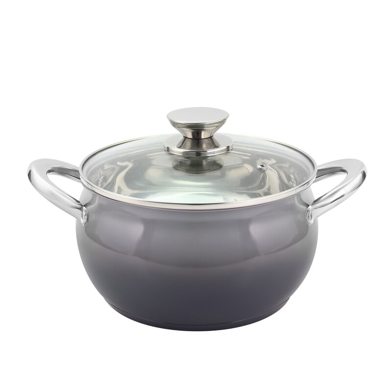 Casserole inox rouge émeraude dégradé couleur haute température Pot de peinture 2.9L