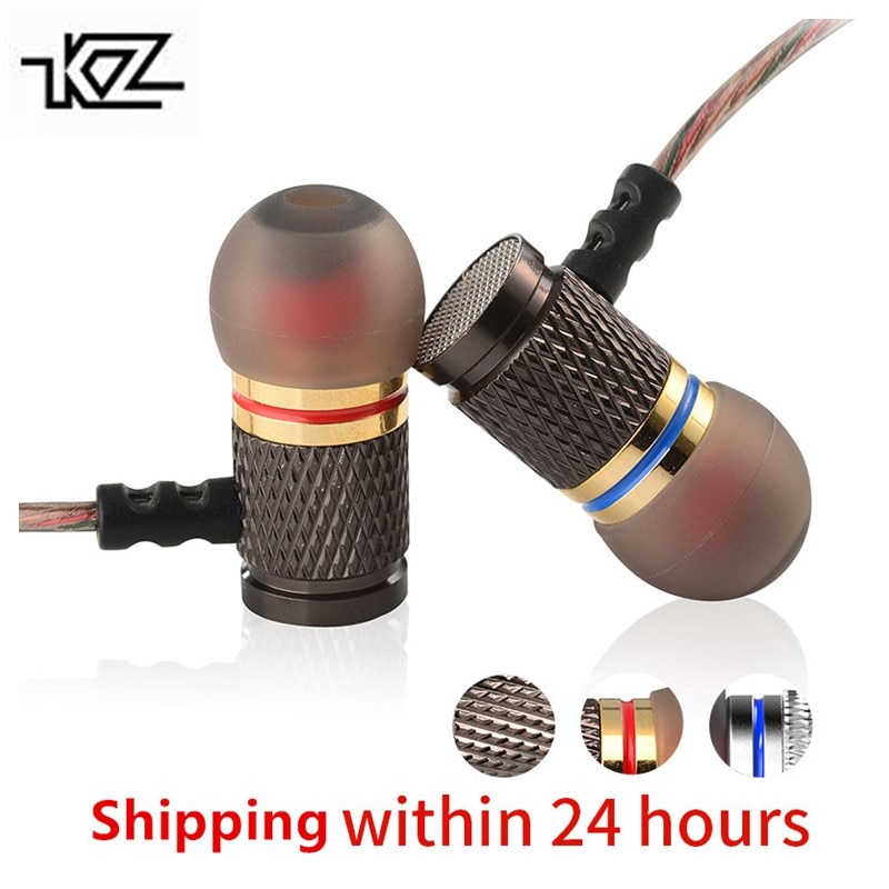 Kz edr 1 ohrhörer, vergoldetes gehäuse, headset mit mikrofon, 3.5mm hifi-in-ear-monitor-bass-stereo-ohrhörer, bestellung