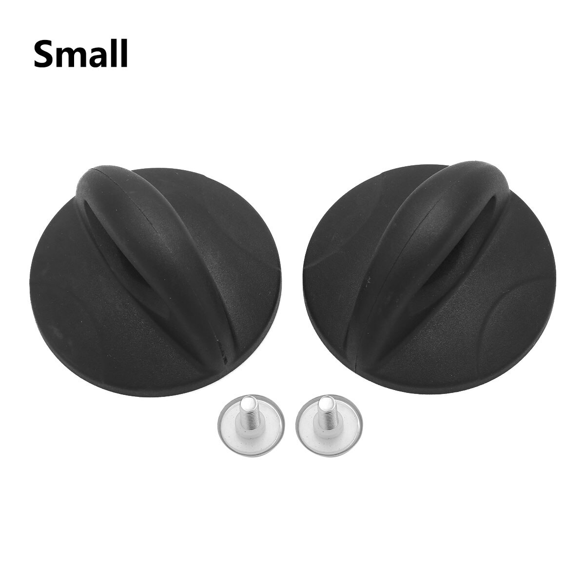 2 Koken Potten Deksels Vervanging Covers Premium Bakeliet Pan Knoppen Hittebestendige Kookgerei Handgrepen Met Schroeven Keuken Gereedschap: Black Small