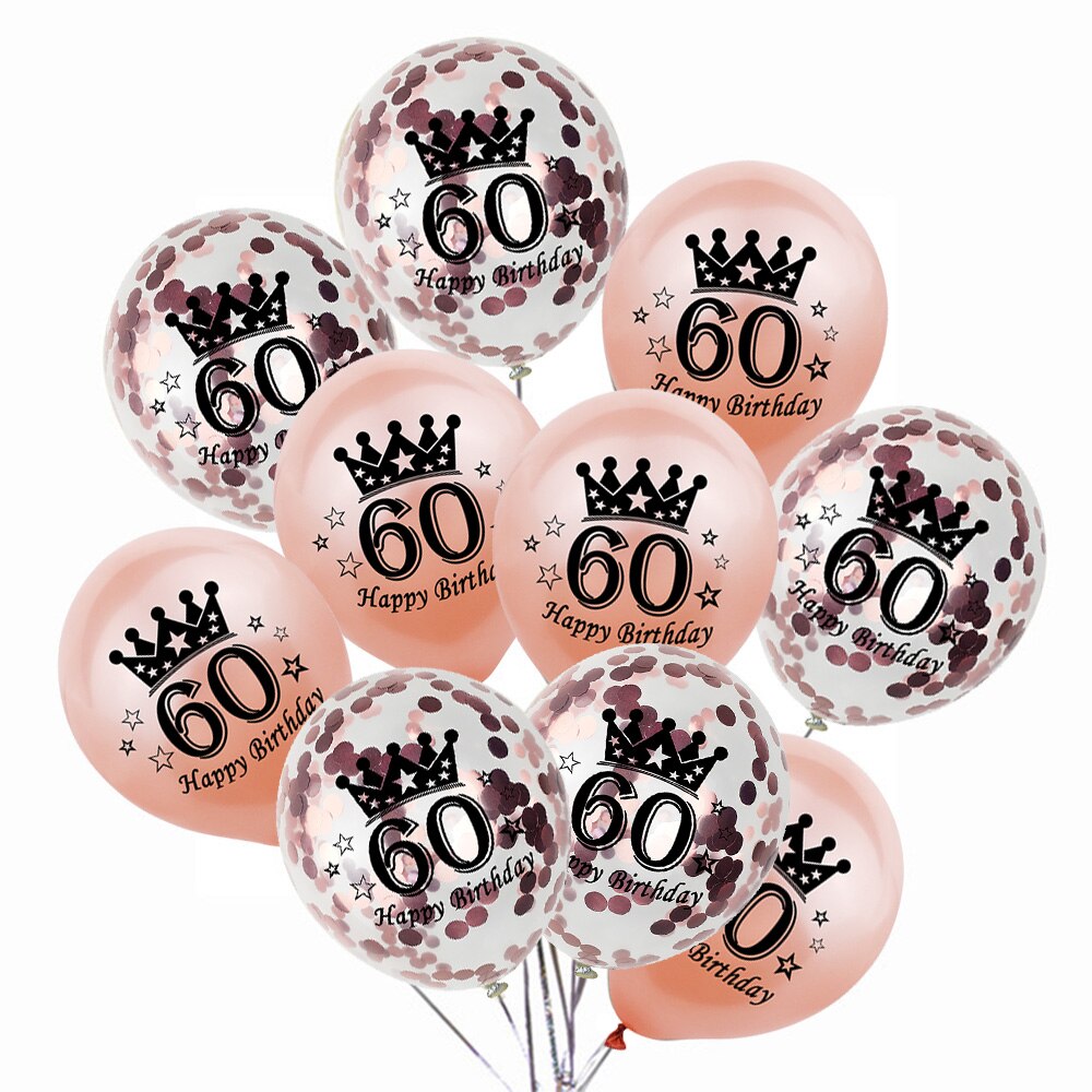 60. Geburtstag Luftballons – Pink, Glitzernd, 6 Stück Für Die Perfekte Party