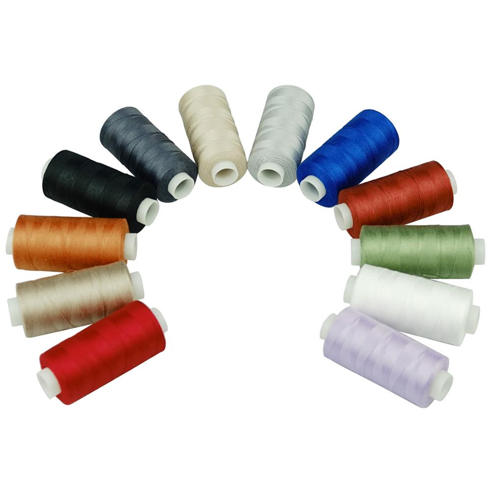 12 Multi Farben 100% Mercerisierter Baumwolle Nähgarn einstellen 50 s/3 für Quilten NäHenne etc-550 Meter jeder: einstellen 1
