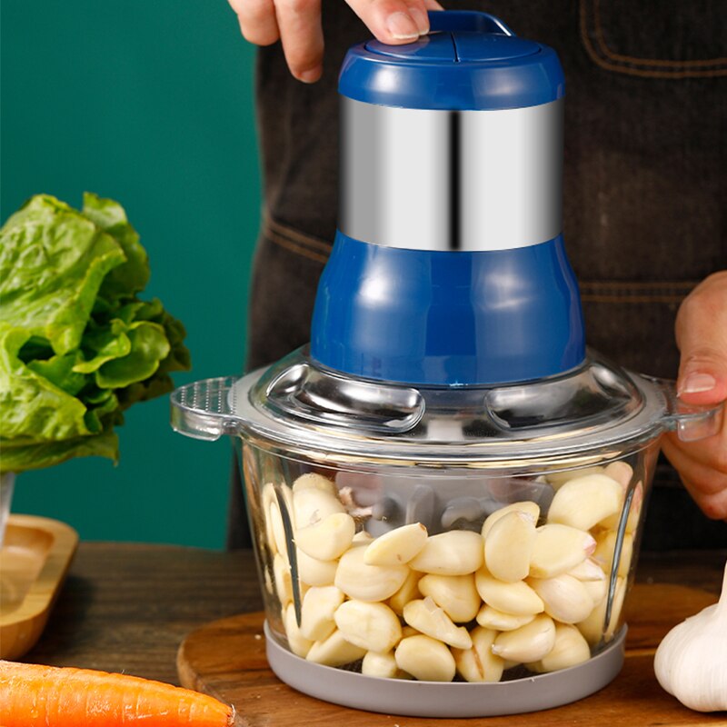 Multfunctional Garlic Peeler Household Electric Meat Grinder Garlic Shredder Fruit and Vegetable Chopper Kitchen Tool