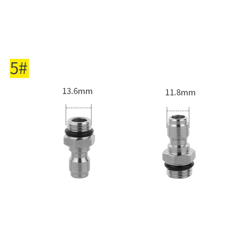 1/4 &quot;Quick Connect Koppler Adapter-Auto Sauber 1 ~ 14 # Waschen Druck Washer Anschluss für Schnelle Anschluss garten Schlauch Auto Washer: Silber