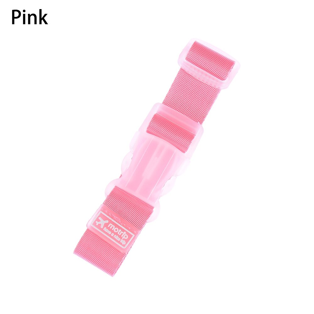 Portable Suitcase Bag Anti-lost Luggage Strap Adjustable Buckle Lock Hooks Fixing Strap Baggage Tie Down Belt Travel Accessories: Pink