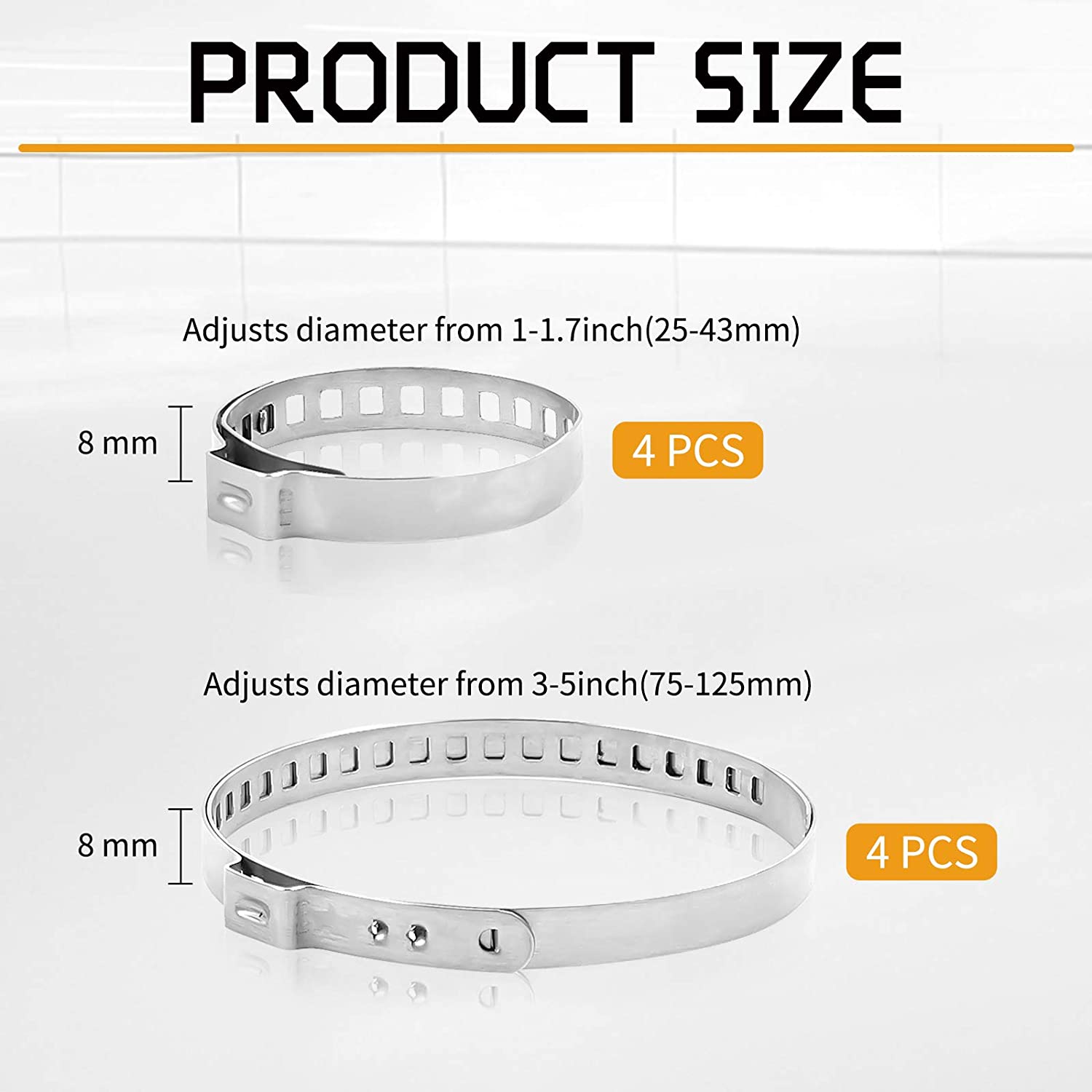 MIKKUPPA Stainless Steel CV Boot Clamp 20PCS
