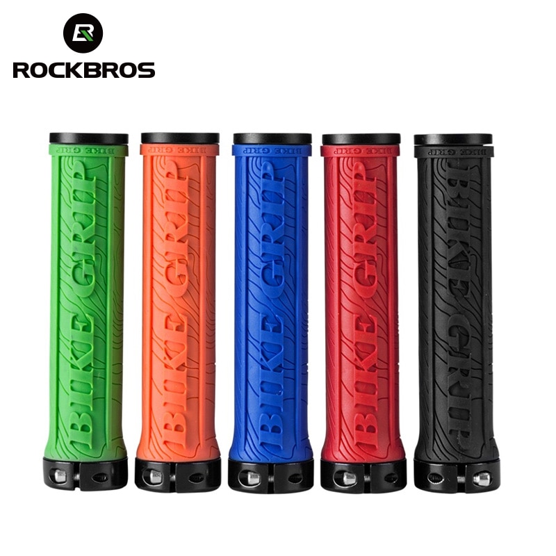 Rockbros Fiets Grips Tpr Rubber Fiets Stuur Mtb Grips Soft 3D Anti-Slip Lock Op Handvat Bar Fietsen Onderdelen fiets Accessoires