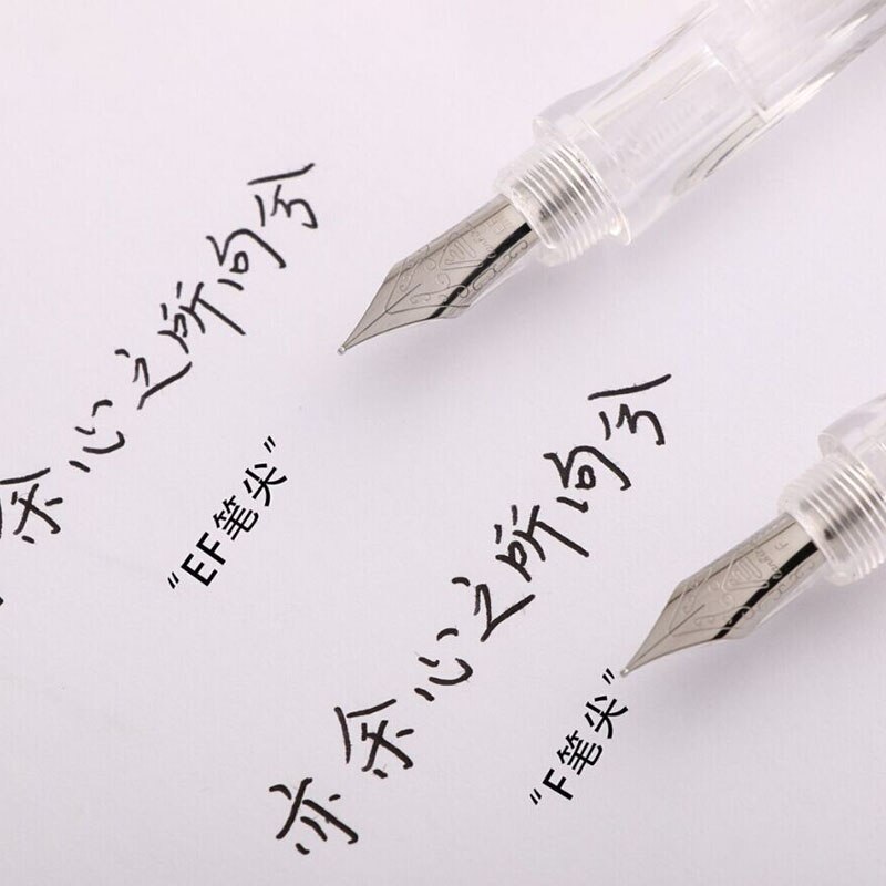 Large Ink Capacity Transparent Eyedropper Fountain Pen Visible Eye Dropper Filling Pen Ink Pens for school Office