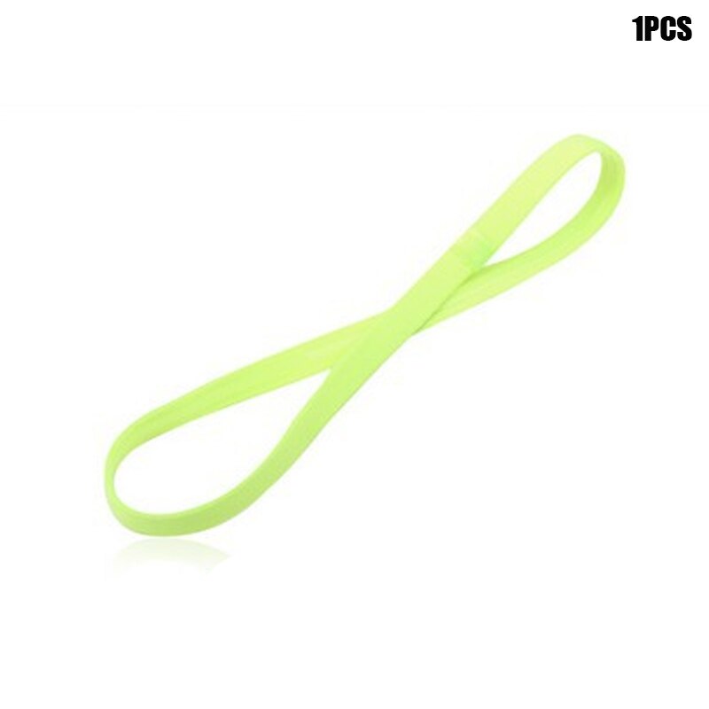 1pcs Head Band Head Wrap Ponytail Holder Elastic Solid Color Hair Rope Band NIN668: fluorescent yellow