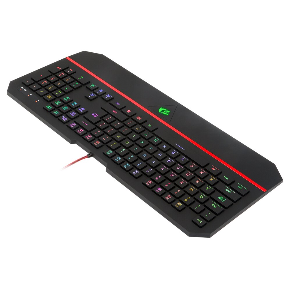 Clavier de jeu Redragon K502 rvb LED clavier éclairé rétro-éclairé 104 touches avec repose-poignet clavier de jeu d'ordinateur