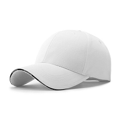 Svart voksen unisex uformell solid par baseball caps snapback hatter for menn baseball cap kvinner menn hvit baseball cap lue: Hvit