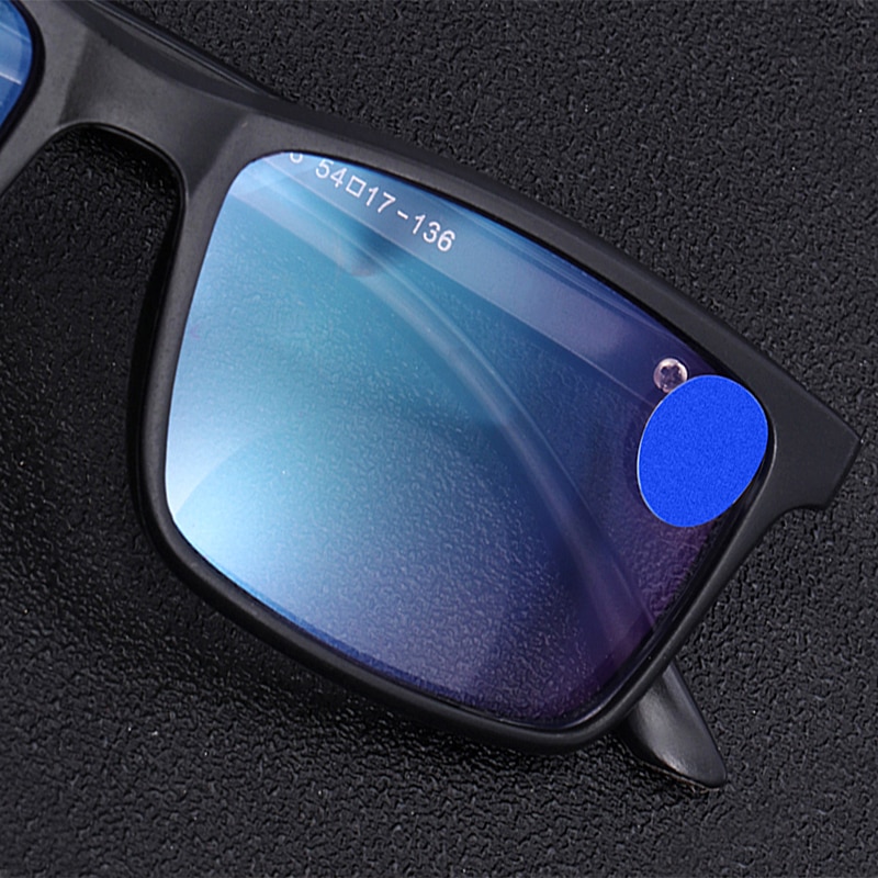 Men Women Bifocal Reading Glasses Anti Blue Light Presbyopic Glasses Far Near Magnifying TR90 Titanium Full Frame Black