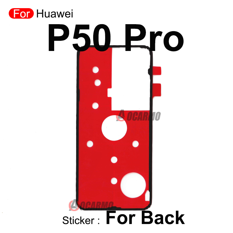 Achterdeur Sticker Voor Huawei P10 P20 P30 P40 Lite 5G P40Pro + P50 Pro P60 Back Cover Plakband lijm P30Pro P40Pro Vervanging