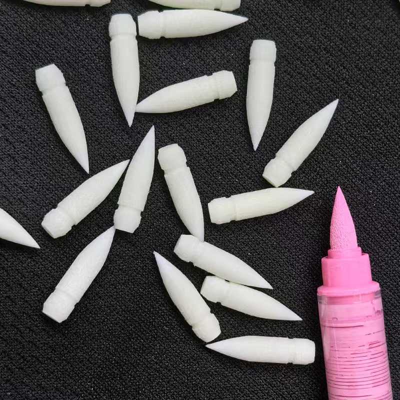 GuangNa-núcleos de repuesto para marcadores de pigmentos acrílicos, puntas dobles suaves, bricolaje para niños, pintura de madera, vidrio, piedra, arte, papelería: Blanco