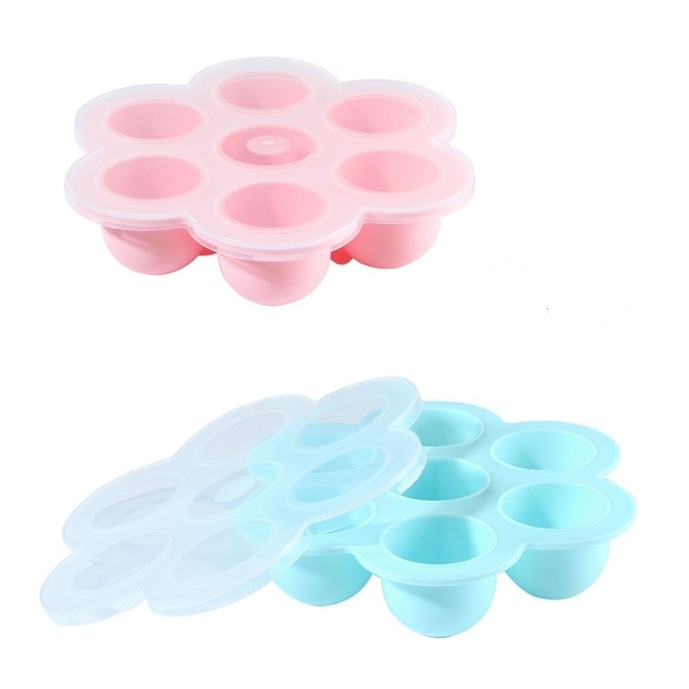7 Holes Silicone Egg Bites Molds for Instant Pot Accessories Pressure Cooker Ice Cube Tray with Lid