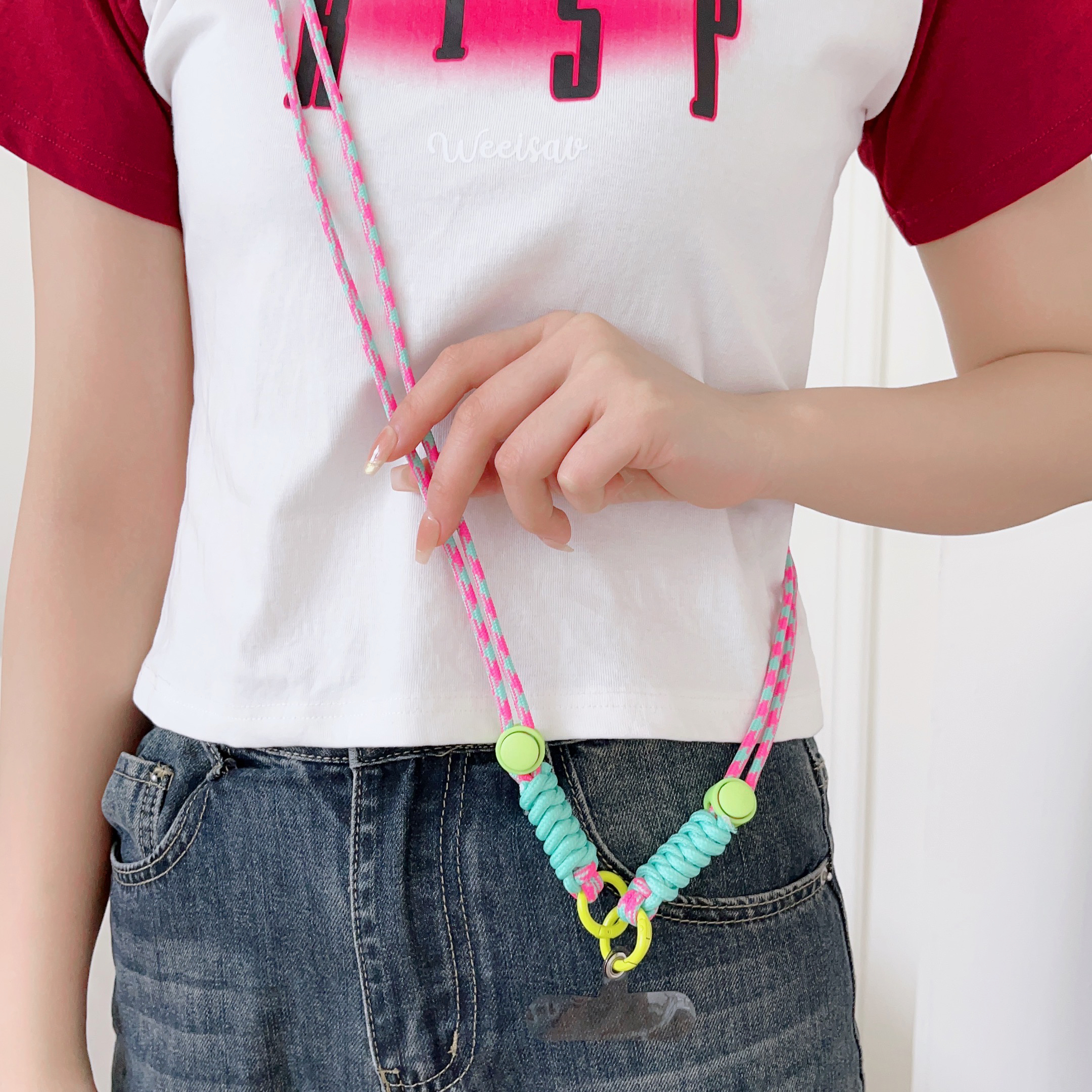 Cordón para teléfono móvil, cuerda cruzada para teléfono móvil, cuerda cruzada para bolso de mujer, cuerda antipérdida multiusos, nueva