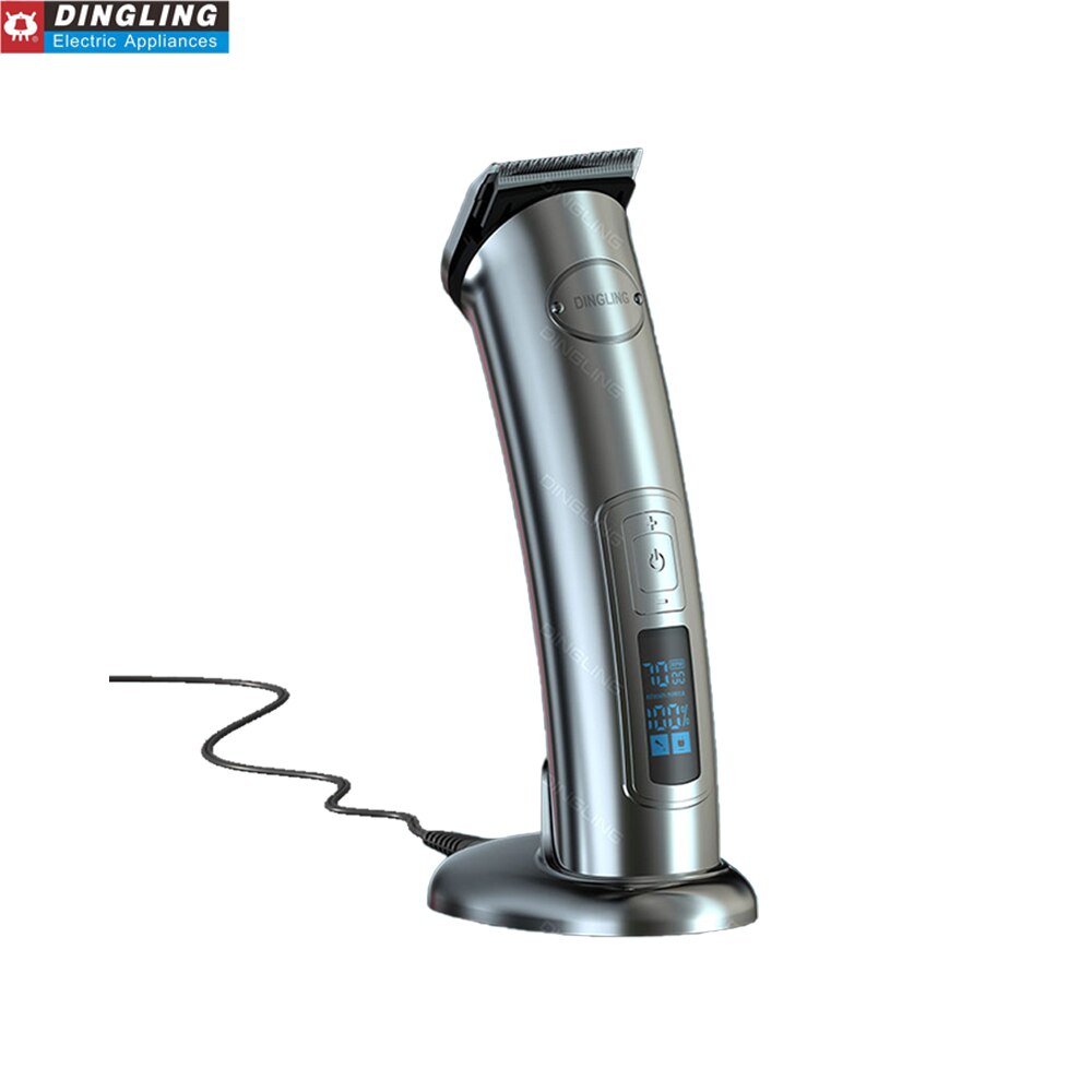 DingLing RF-696 LCD Hair Clipper Electric Hair Trimmer Beard Barber Adjustable Hair Cutting Machine