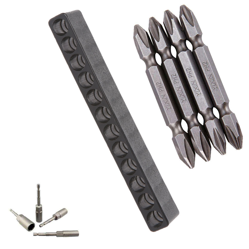 Nova alta qualidade chave de fenda buraco 10/12 buracos hex shank bit titular plástico cabeça armazenamento caso ferramenta