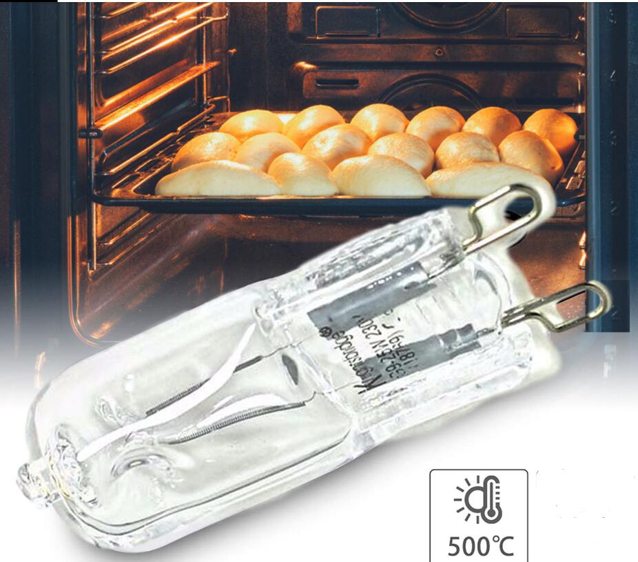 2pcs/lot 25W 40W 60W G9 Oven Light High Temperature Resistant 220V 230V Halogen Bulb Lamp For Refrigerators Ovens Fans with box